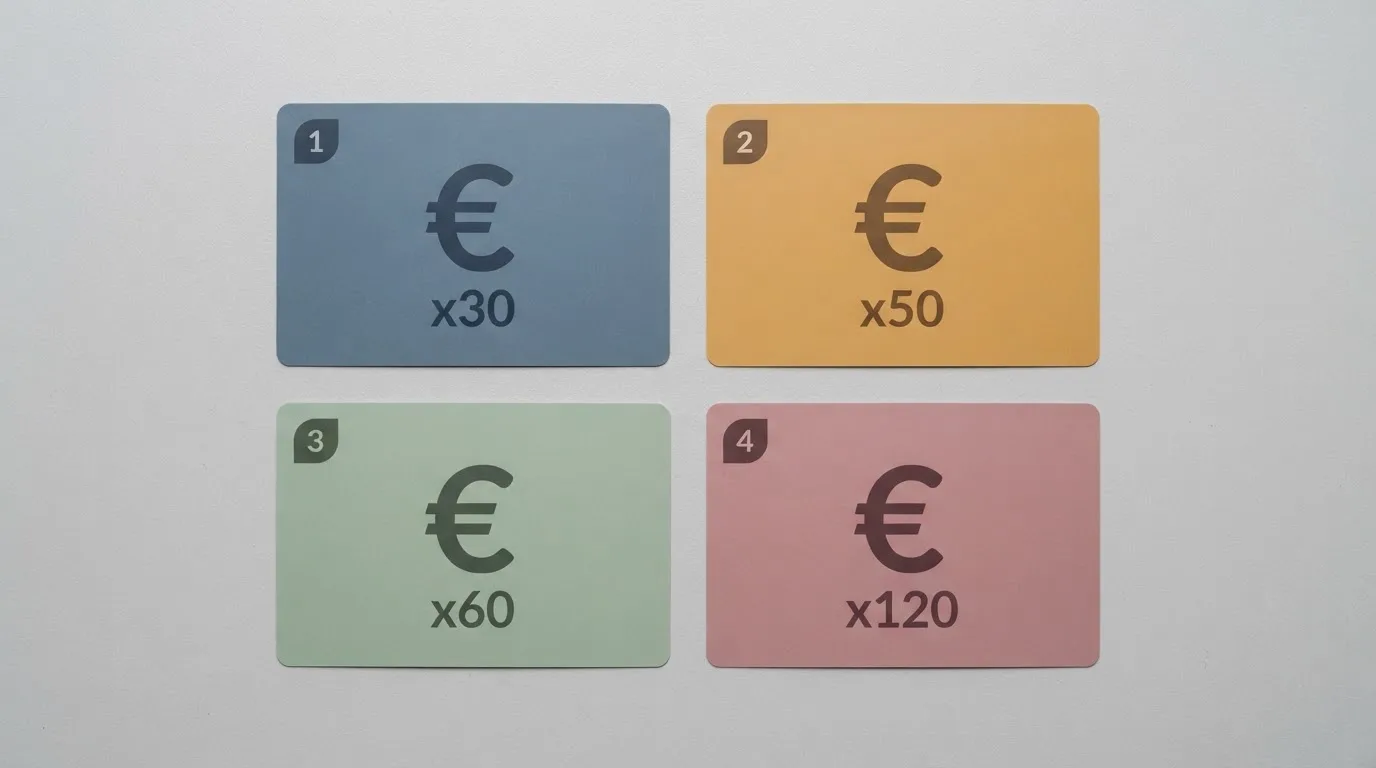 Ficha comparativa con los logotipos de los operadores con licencia DGOJ ordenados por condiciones de su código promocional