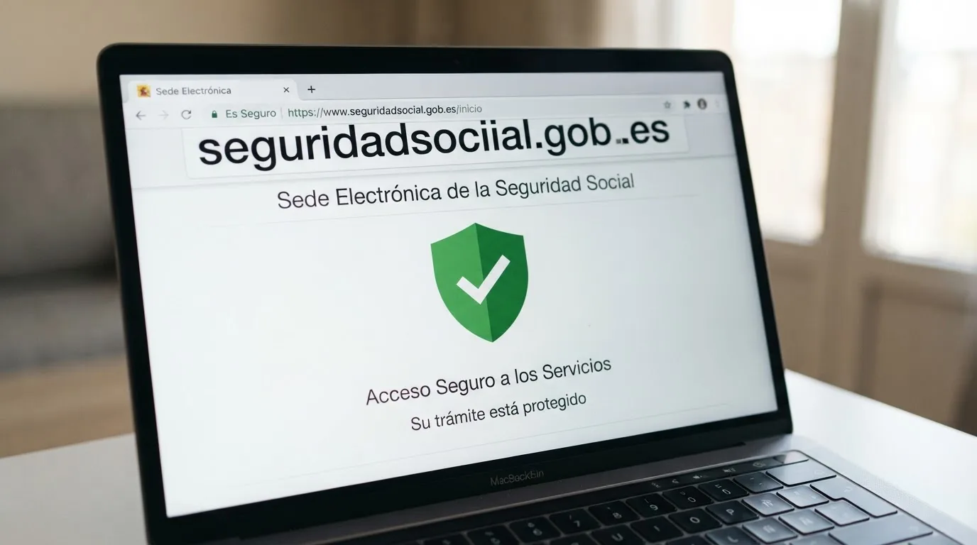 Primer plano del sello de juego seguro de la DGOJ y el dominio .es en el pie de página de un casino online español autorizado